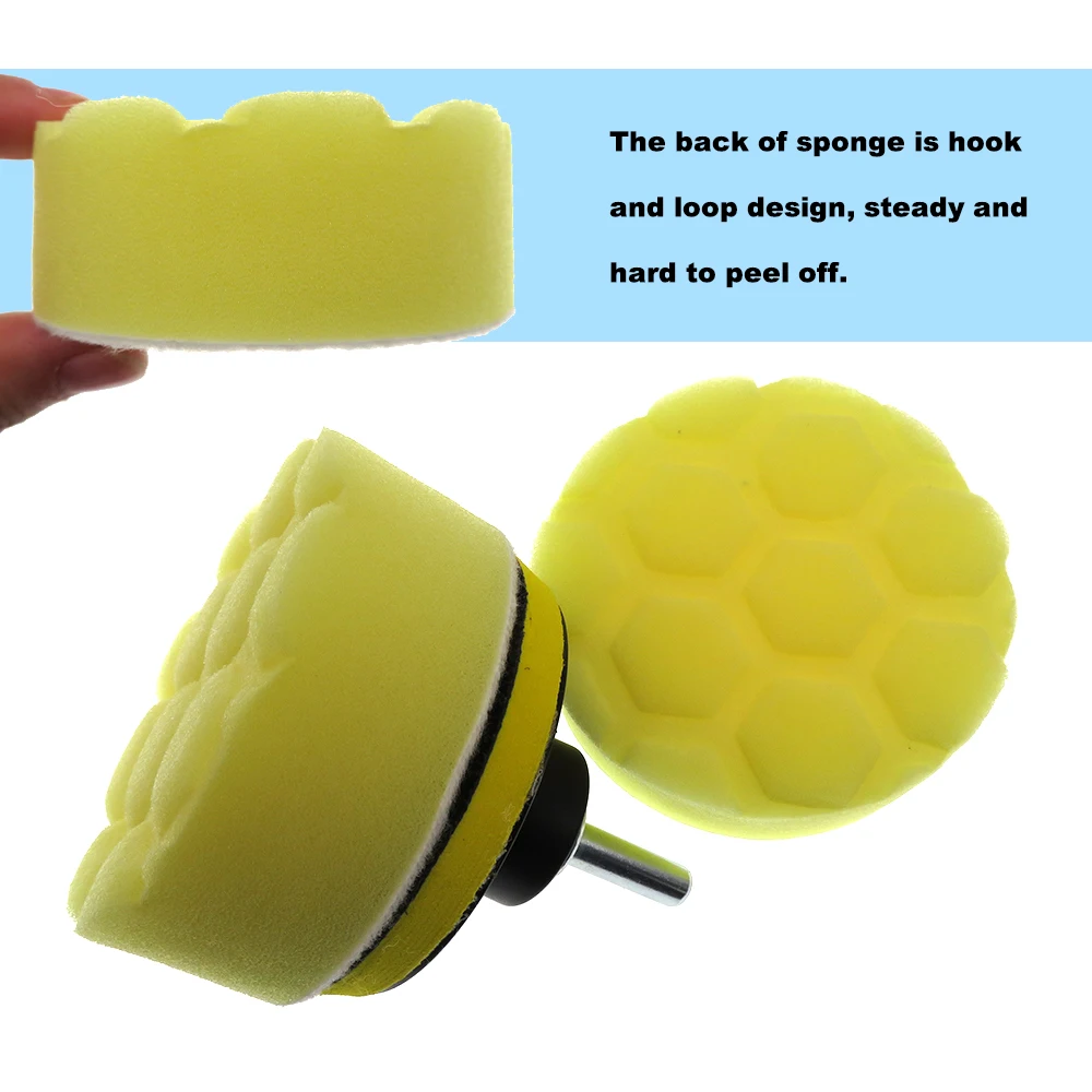 8Pcs/Set 3 Inch Car Polishing Pads Kit Clean Sponge Waxing Wheel Wool Ball Accessory Auto Backer Pad Care Headlight Repair |