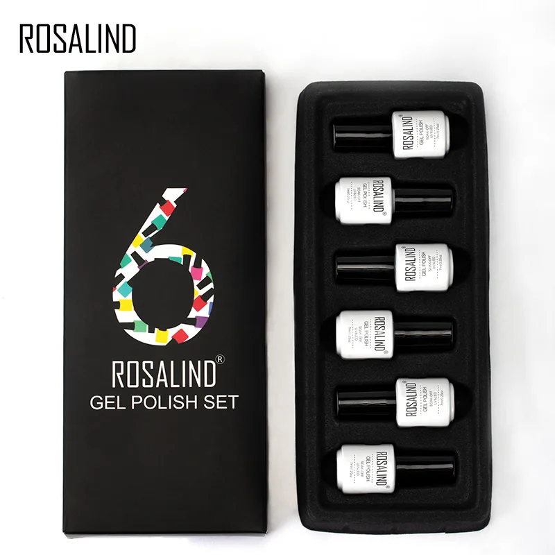 Комплект гель лаков для ногтей ROSALIND гибридный набор полуперманентных маникюра