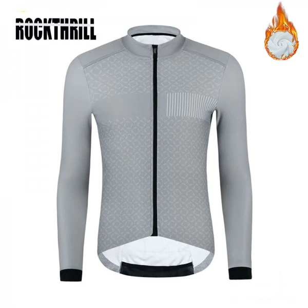 Мужская теплая флисовая кофта для велоспорта с длинным рукавом в стиле ретро Pro DH