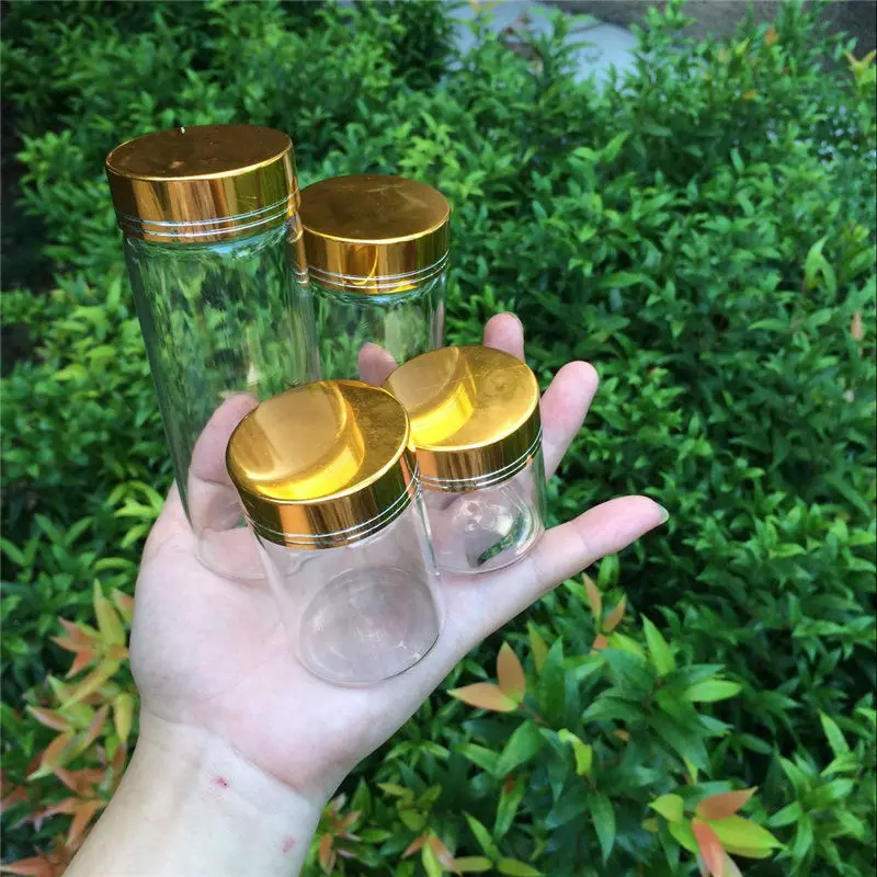24 шт. 50 мл 80 100 150 контейнер из гиалинового стекла с закручивающейся пластиковой