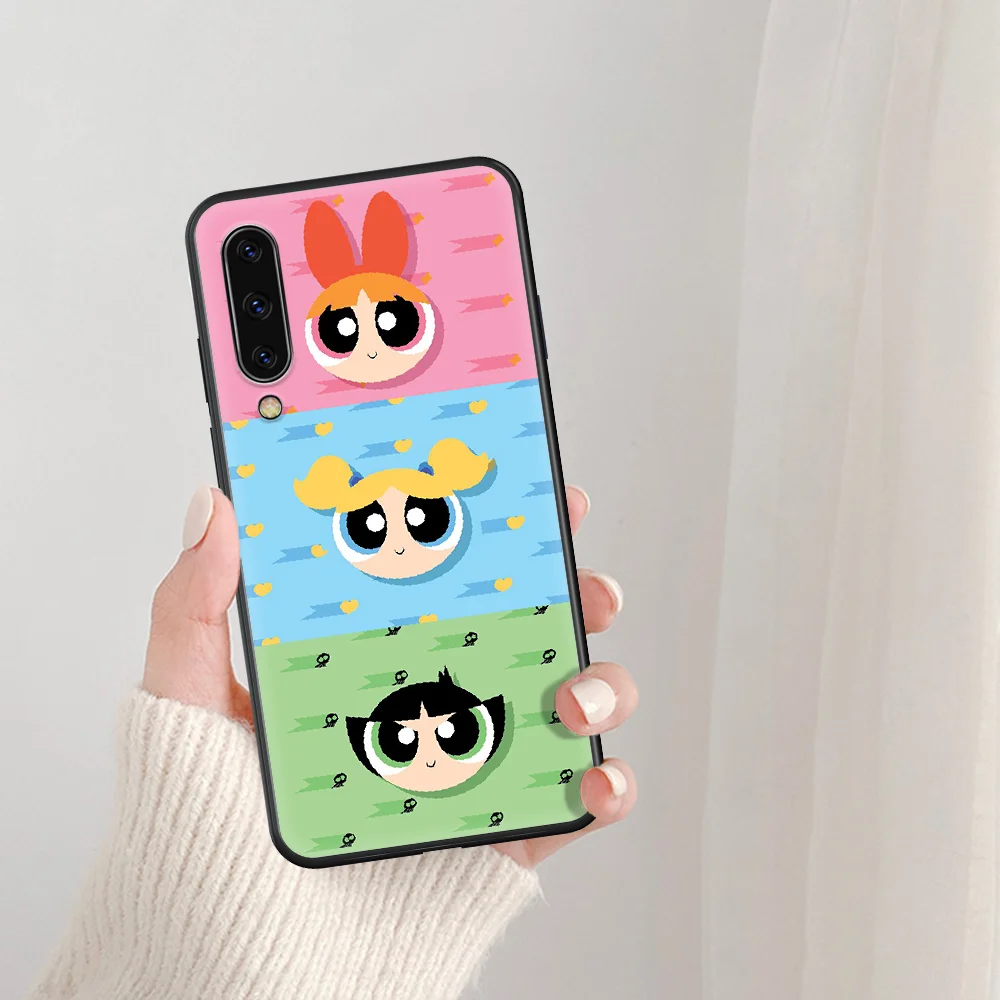 

Powerpuff Girls Phone Case For Samsung Galaxy A 5 7 8 10 20 20E 21S 30 30S 40 50 51 70 71 black Coque Pretty Cell Tpu Etui