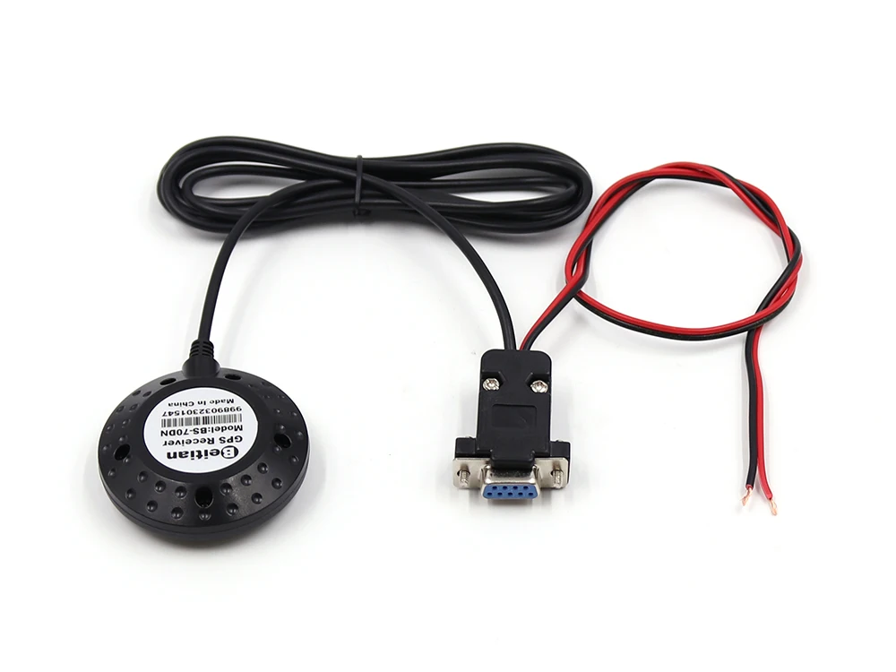 BEITIAN RS-232 5,0 V DB-9 женский+ Мощность кабель NMEA-0183 gps приемник 9600bps 1 Гц 2,0 м двусторонний скотч BS-70DN