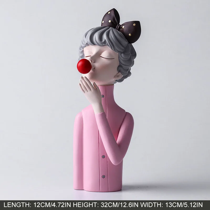 

Nordic Resin Abstract Sculpture Angel Statues Home Decoration Accessories Modern Girls Figures Lovely Statues for Wedding Gifts