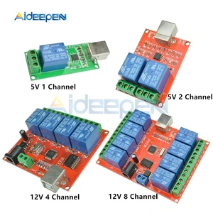 USB-переключатель, 5 В, 12 В, 1, 2, 4, 8 каналов, программируемый, для умного дома, ПК