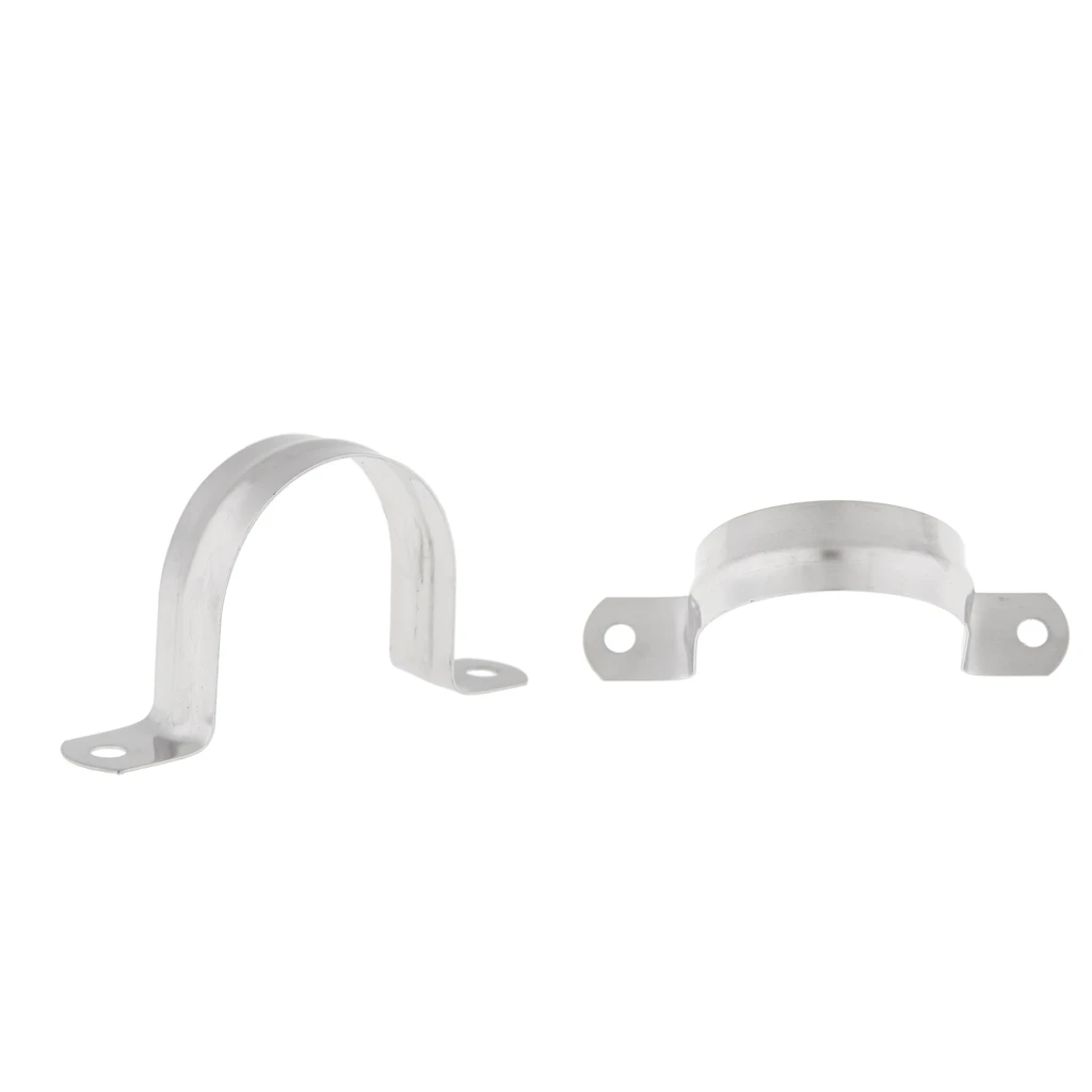 

2packs Stainless Steel 304 Saddle Clip Riding Clamp Pipe Downpipe 50mm