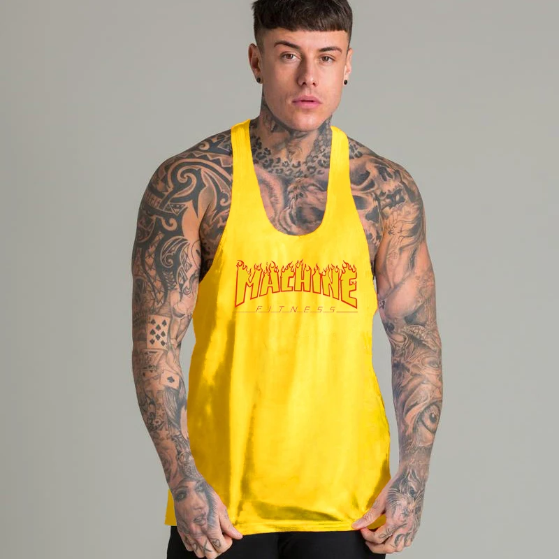 Одежда для бодибилдинга тренировок спортивный жилет майка однотонная хлопковая