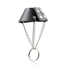 Новейшие кожаные парашют мошонки Растяжка пениса растягиватель мошонки Экстрим Мужской Целомудрие устройства БДСМ секс-игрушки A022