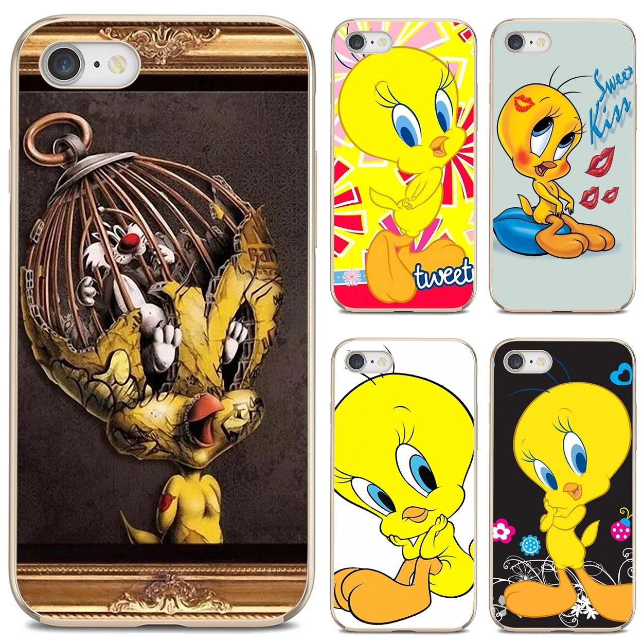 

For iPod Touch iPhone 10 11 12 Pro 4S 5S SE 5C 6 6S 7 8 X XR XS Plus Max 2020 Tweety-Bird Phone Case