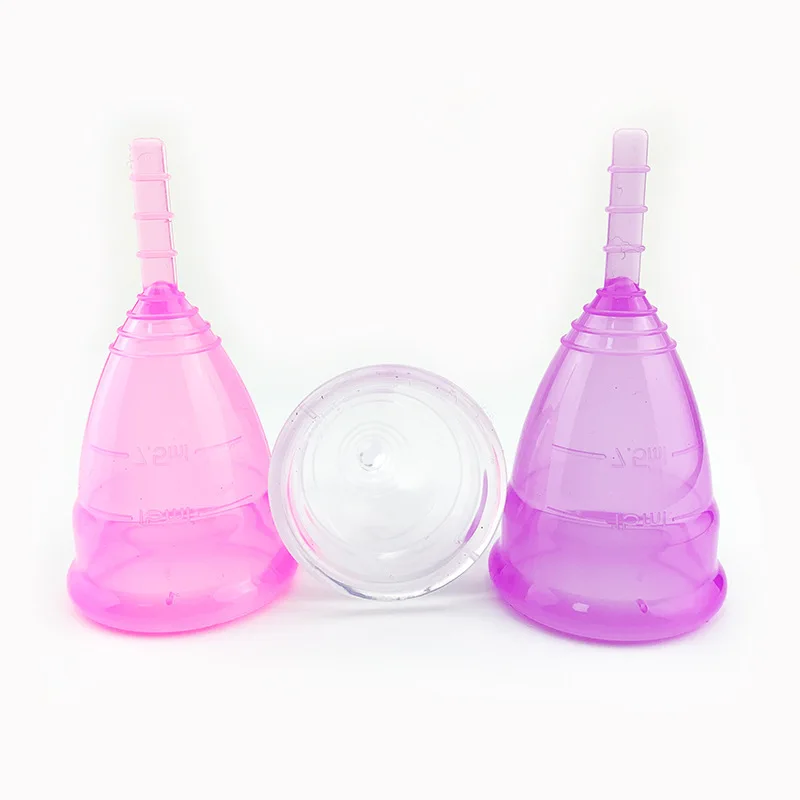 

New Transparent Silicone Menstrual Cup Feminine Hygiene Lady Cup Prevent Side Leakage Period Cup Collector Menstrual Vigin Care