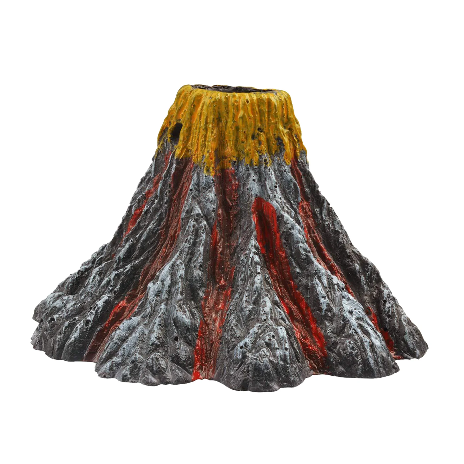 

Aquarium Volcano Ornament Decoration with LED Light Air Bubbler Stone Kit