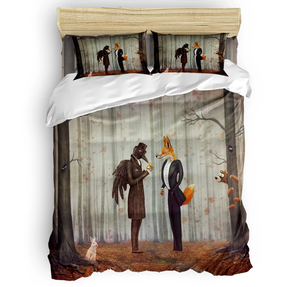 

Комплект постельного белья «Mr. Raven And Mr. Fox Forest Animal» из 2/3/4 предметов