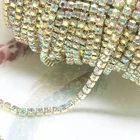 Женская позолоченная цепочка с блестками, ожерелье-чокер с кристаллами, длина 1 м, 14 к, 2,5 мм, для изготовления ювелирных изделий сделай сам