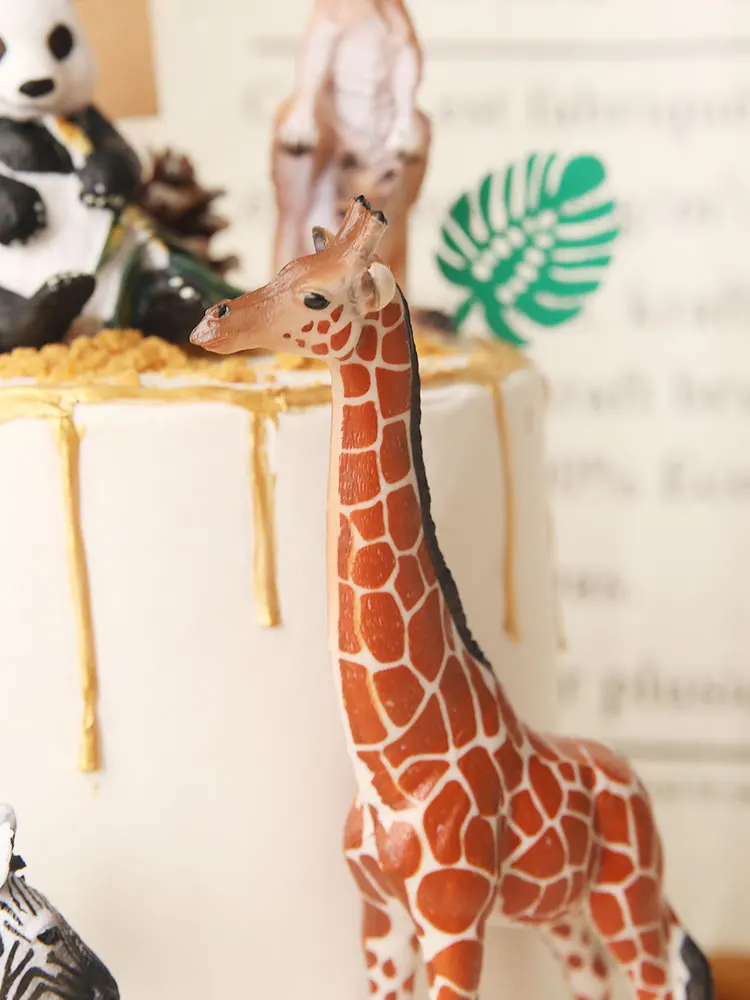 Панды жирафы сафари животные торт Топпер украшение день рождения джунглей