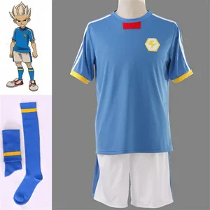 Трикотажная форма Inazuma Eleven для косплея, гуэнджи Шуя, футболка, шорты, Хэллоуин, аниме, косплей, костюм