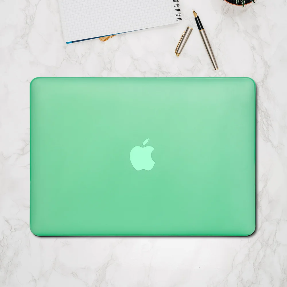 Для Macbook air pro retina 11 12 13 15 чехол Aiyopeen Прозрачный матовый Жесткий Чехол для ноутбука для macbook 15,4 13,3 дюймов A1466 - Цвет: Green