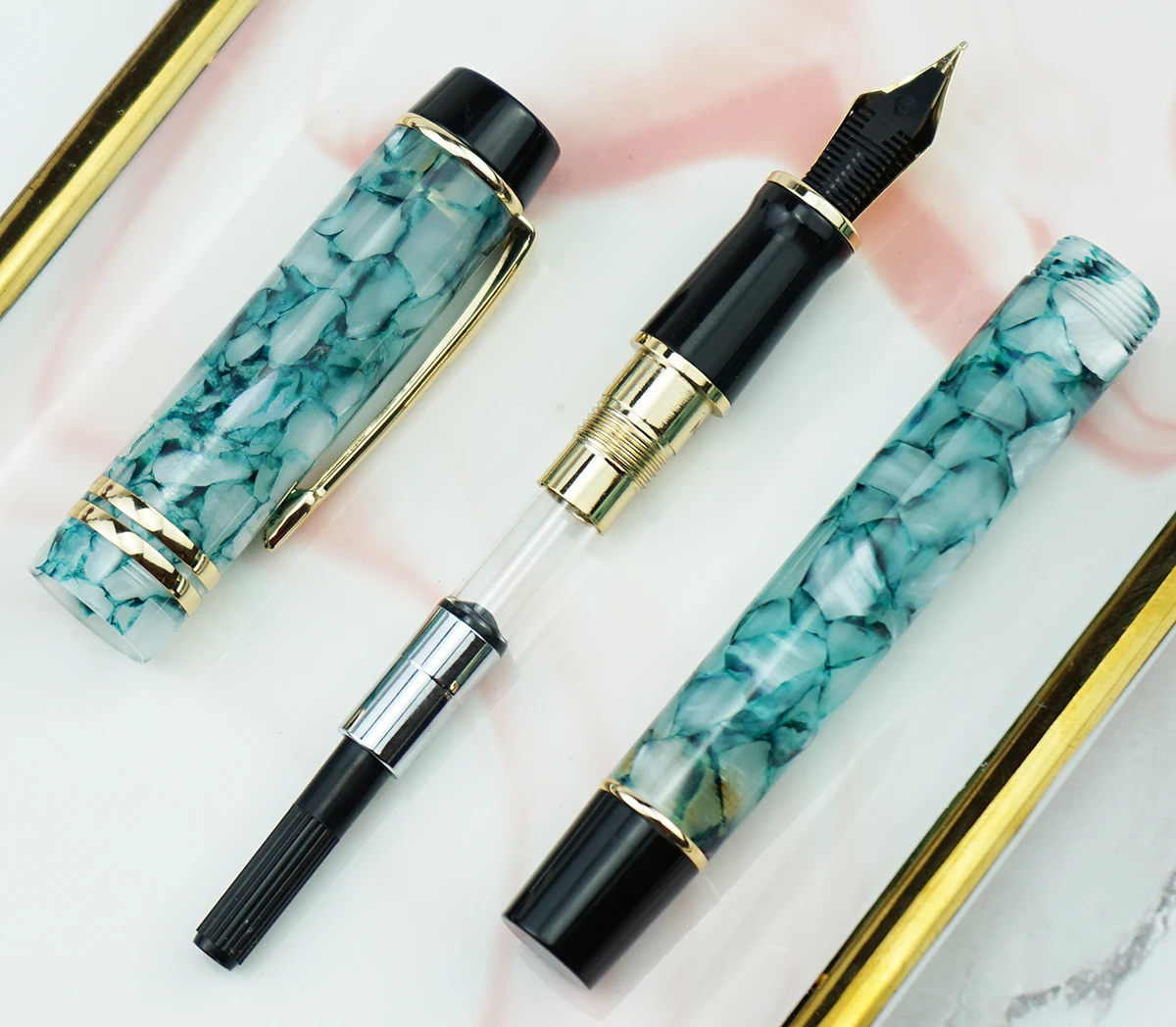 Moonman M600S Gemstone зеленая целлюлоидная авторучка MOONMAN Iridium Fine Nib 0 5 мм модная офисная