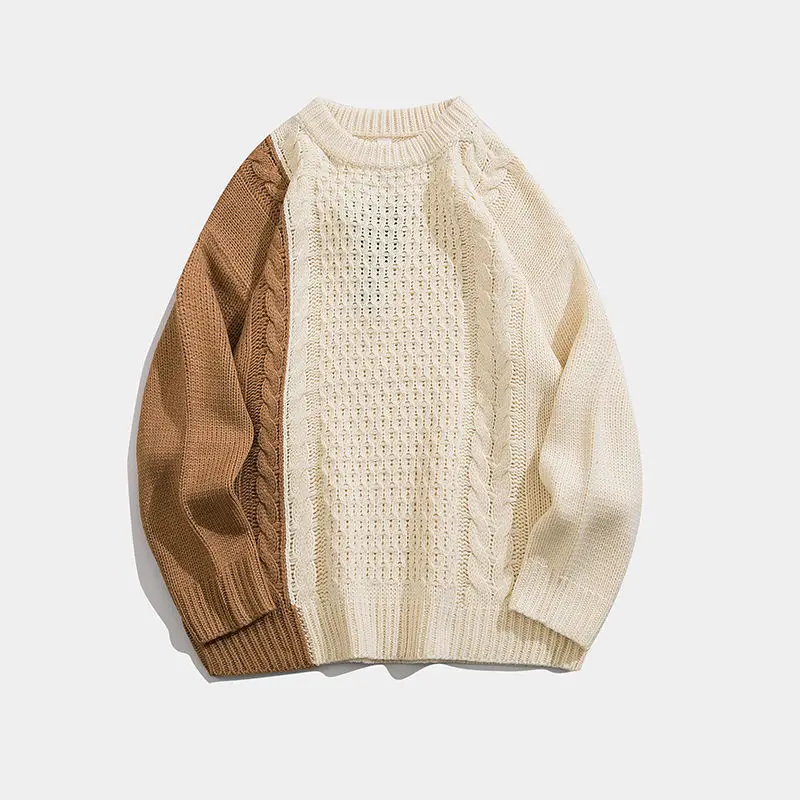 

Men Pullover Sweater Autumn New Fashion Casual Loose Thick O-Neck Wool Knitted Oversize Harajuku Streetwear Knitwear Mens Clothe