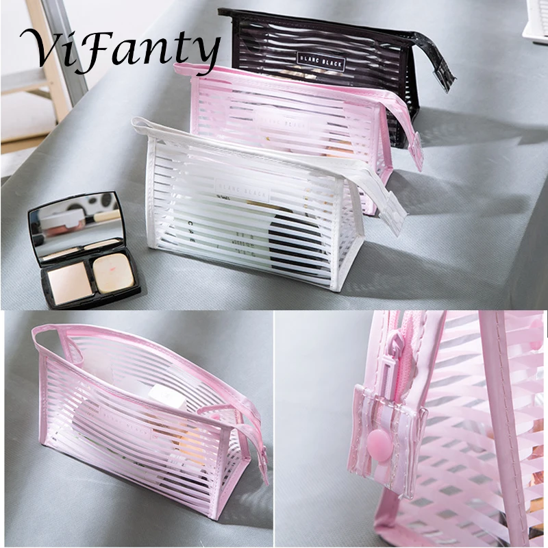 Прозрачная Водонепроницаемая косметичка искусственная на молнии для отпуска