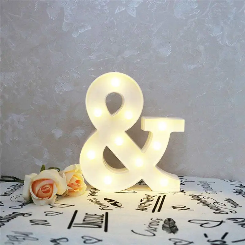 Ampersand символ шатер буквенный светильник s Алфавит знак для свадьбы дома вечерние