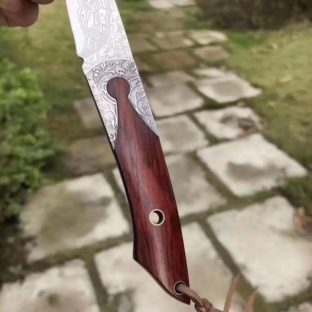 VG10 дамасский клинок ручной работы стальные фиксированные ножи стальной нож