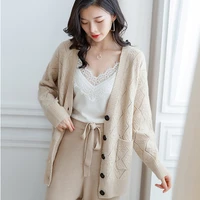womens casual warm thick sweaters knit 100 cashmere cardigan winter new style large size fashion buttons outerwear knitwear