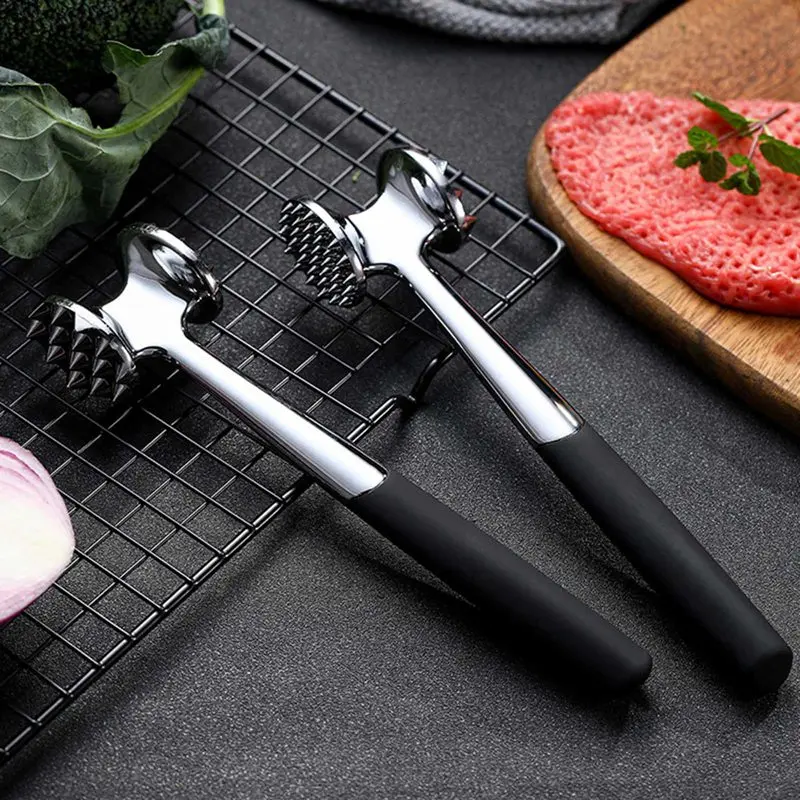

1 Pc Zinc Alloy Meat Hammer Steak Hammer Tool Creative Kitchen Double-sided Meat Hammer Steak Hammer Steak Tool