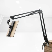 new adjustable 360 degree long arm mobile phone tablet stand holder for ipad lazy bed desktop clip metal bracket
