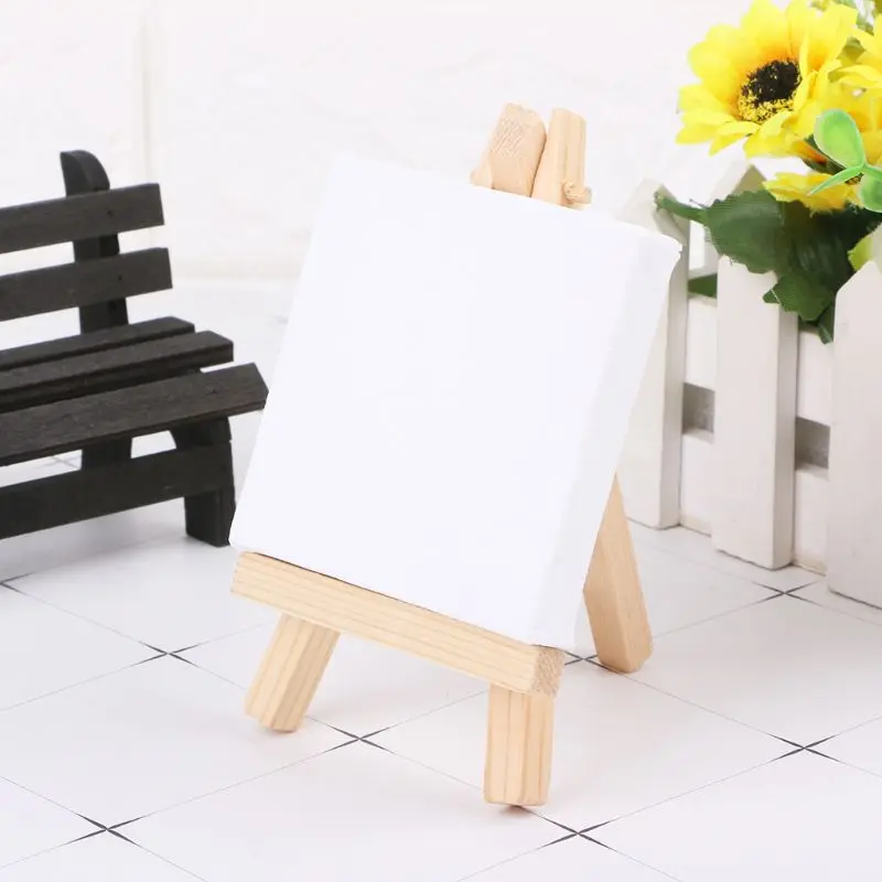 

Natural Wood Mini Easel Frame Tripod Display Meeting Wedding Table Number Name Card Stand Display Holder Children Painting Craft