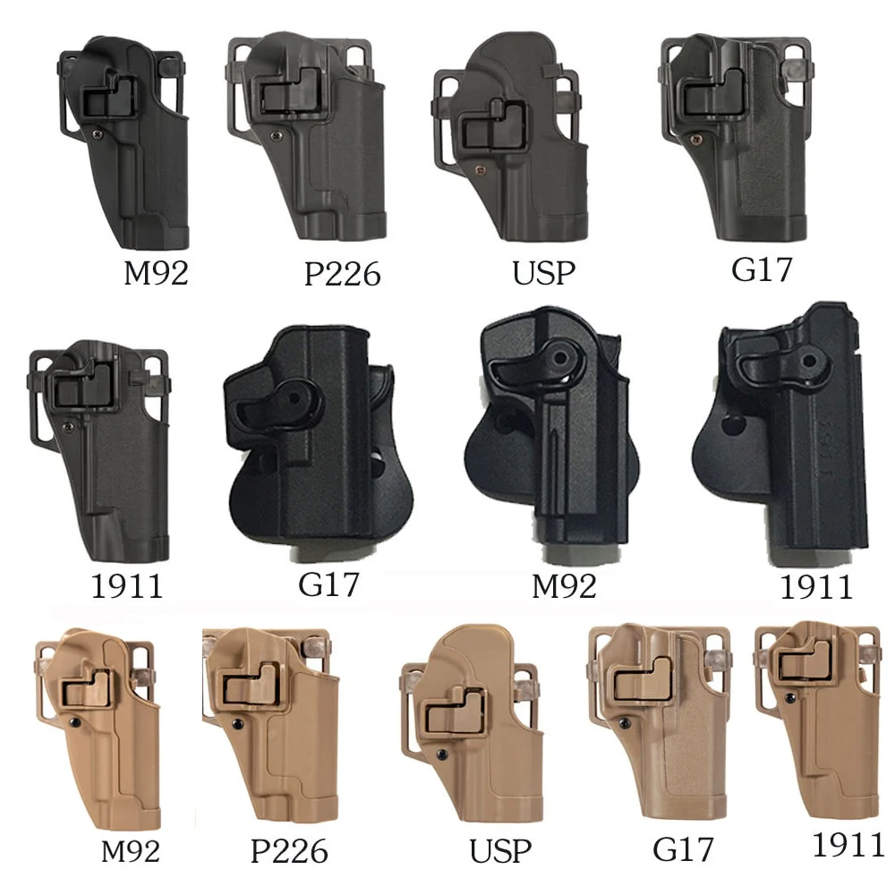 Пластиковая кобура для пистолета Glock подходит M92 P226 USP G17 1911 тактический