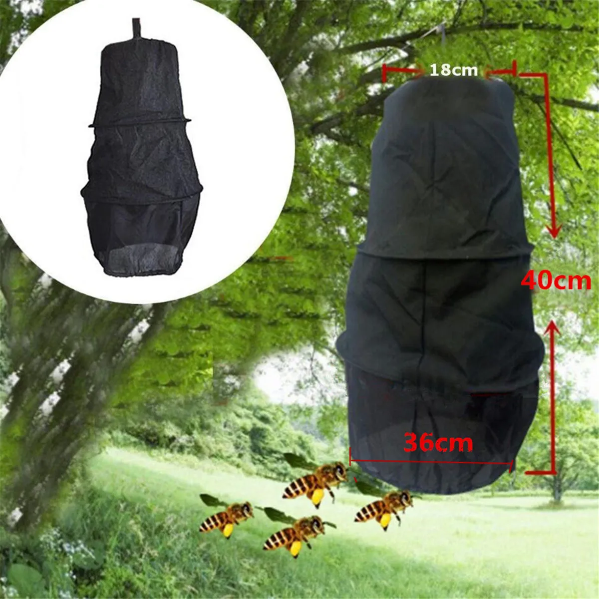 Чёрная трехслойная пчеловодческая клетка ловушка для ловушек приспособление