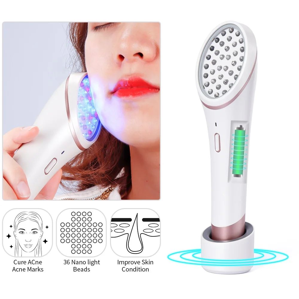 Светодиодный аппарат для лечения акне с зарядкой от USB|Устройство ухода за кожей