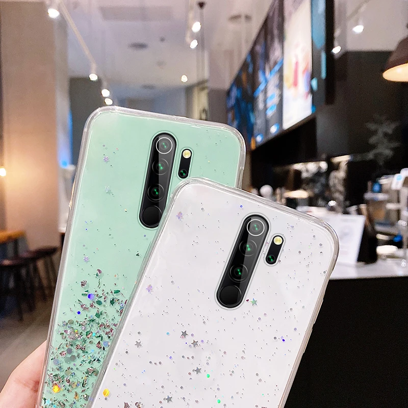 ultra thin bling glitter lanyard silicone phone case for xiaomi redmi note 10 9 8 mi 11 t lite pro luxury necklace rope cover free global shipping