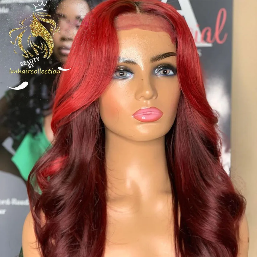 

Colored Red Brown Human Hair Wigs 13X4 Wavy Lace Front Human Hair Wigs Brazilian Remy Lace Front Wigs For Women