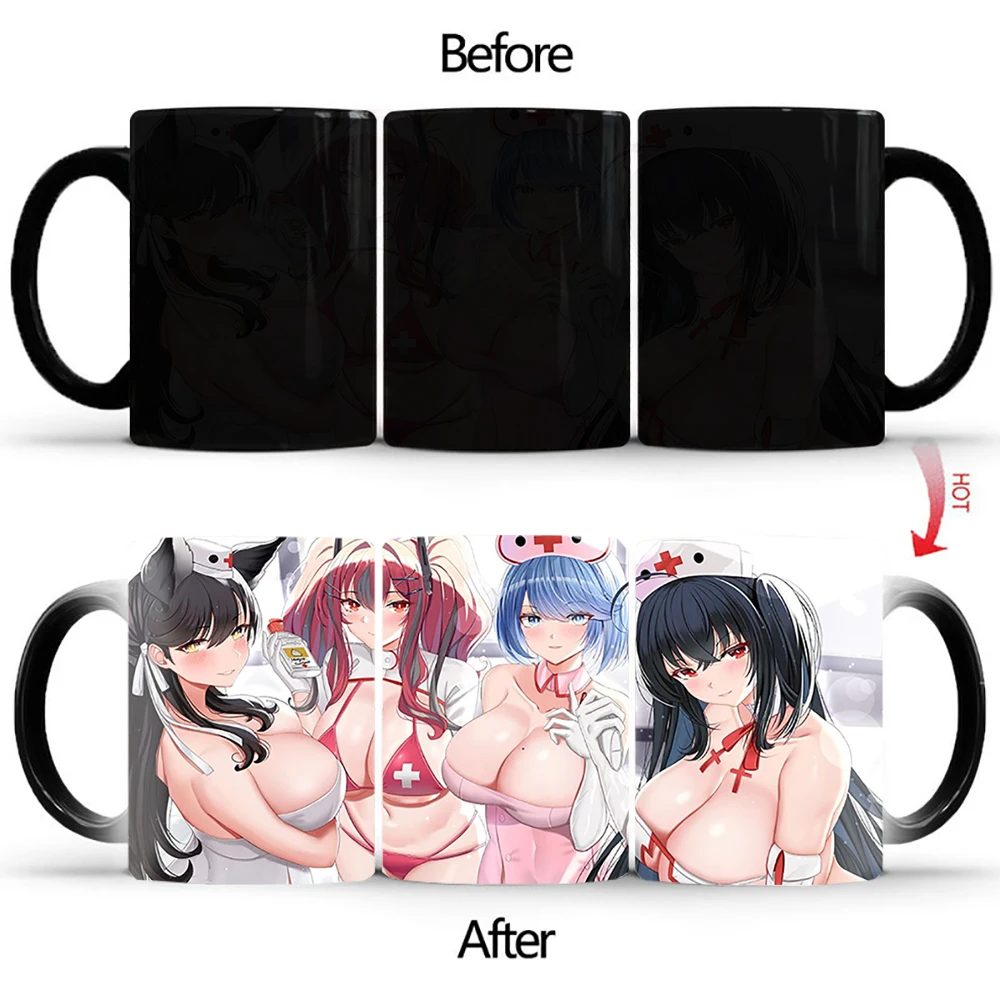 

Сексуальная медсестра, горячая кружка, искусственная чашка, меняющая цвет, Волшебная чашка, посуда для напитков, аниме, периферийный сувени...