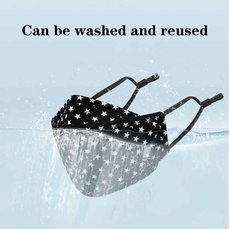 Новая хлопковая маска из ивы 3D для лица с цветочным принтом Пылезащитная