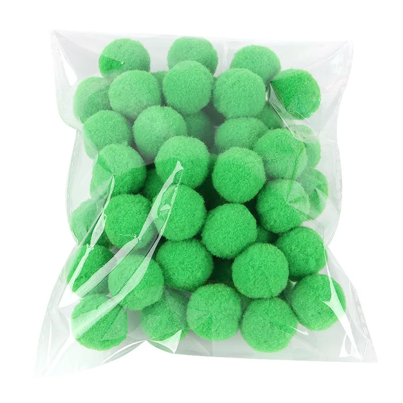 Dark green 15 мм 100 шт DIY мягкий пушистый помпон шары для карт шапка одежда мешочек для украшений декоративный помпон новое украшение дома - Цвет: Dark green