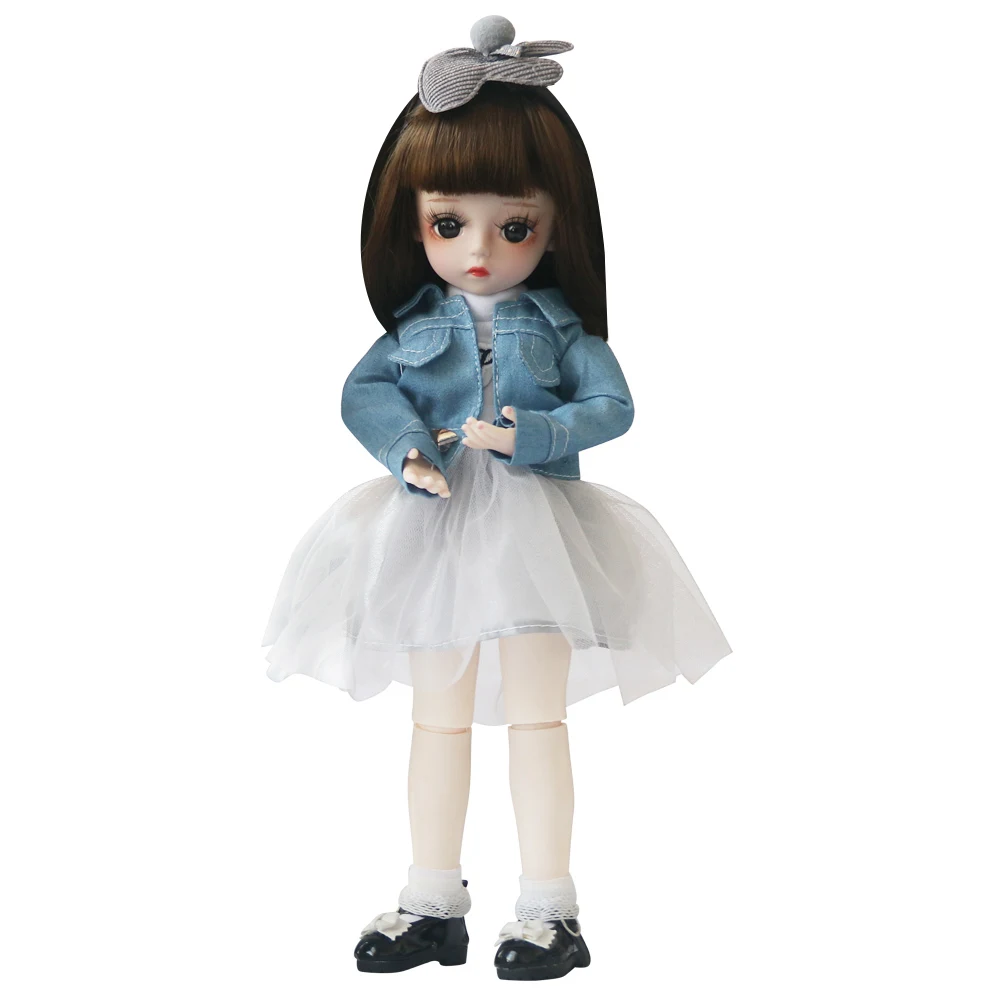 0001BV12009 Bjd кукла 30 см подарки для девочки 18 суставов кукла с одеждой DIY кукла лучшие подарки для девочки ручной работы игрушка косметика - Цвет: 0001BV12009