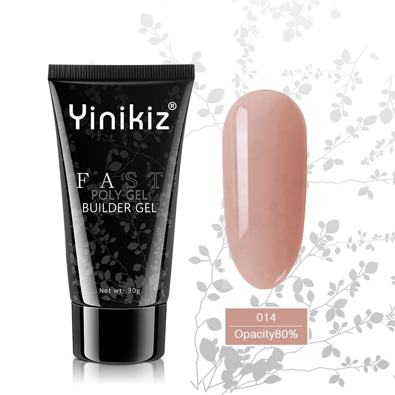 Yinikiz продукт 30 г УФ-гель, акриловый полигель, 6 цветов, камуфляжный гель, УФ-лак для ногтей - Цвет: 014