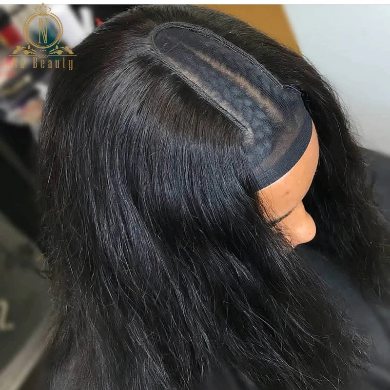 Straight U Part Wigs Human Hair Short Bob U-part Wig Glueless Upart Human Hair Wig For Black Women Na Beauty 150 Density
