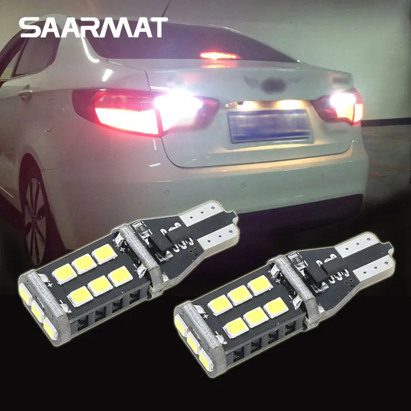 

2X T15 W16W 15-SMD светодиодный CANBUS резервсветильник заднего хода для kia rio k2 3 подлокотник ceed sportage sorento cerato soul picanto optima k3