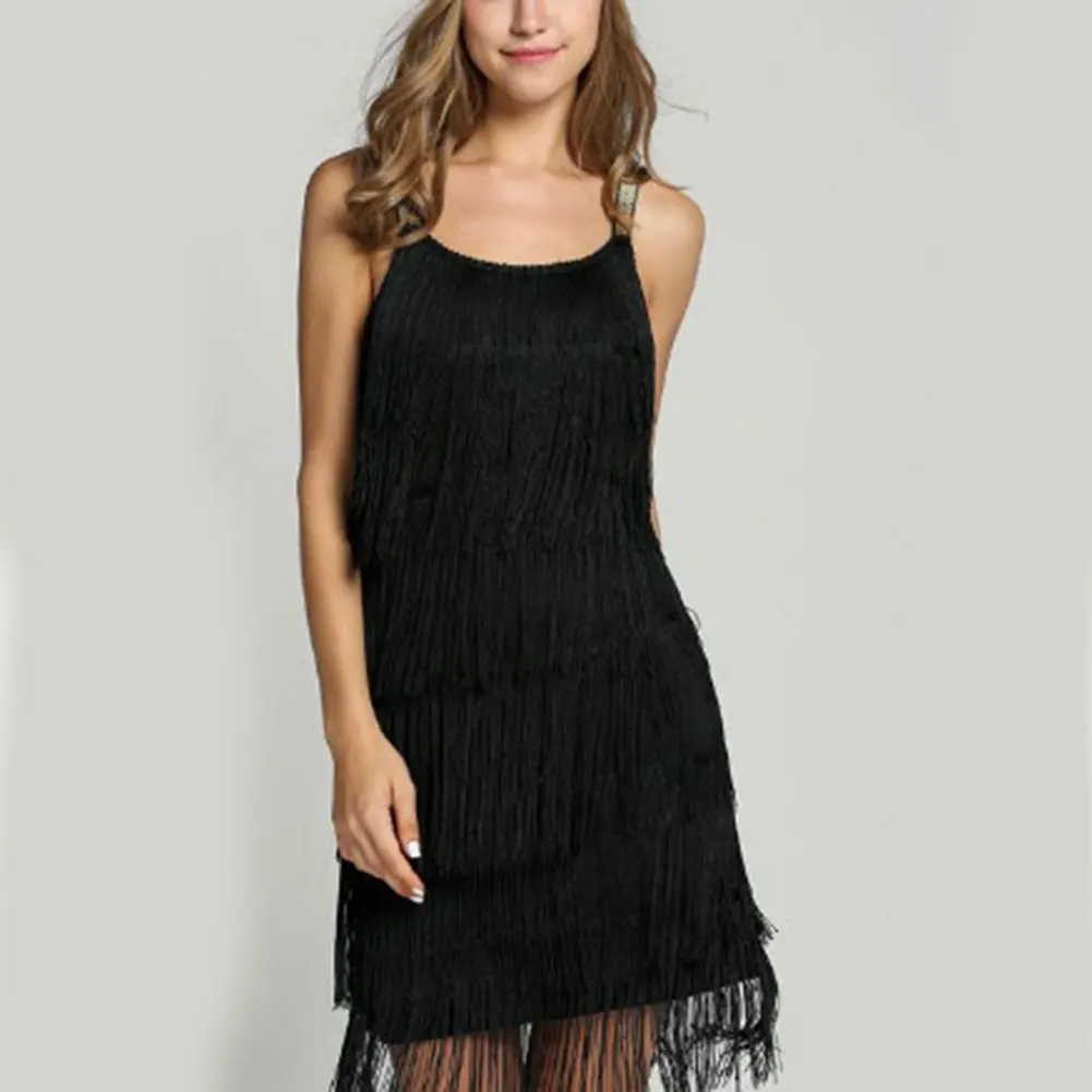 Новинка 2019 женское летнее платье с блестками и кисточками элегантные вечерние