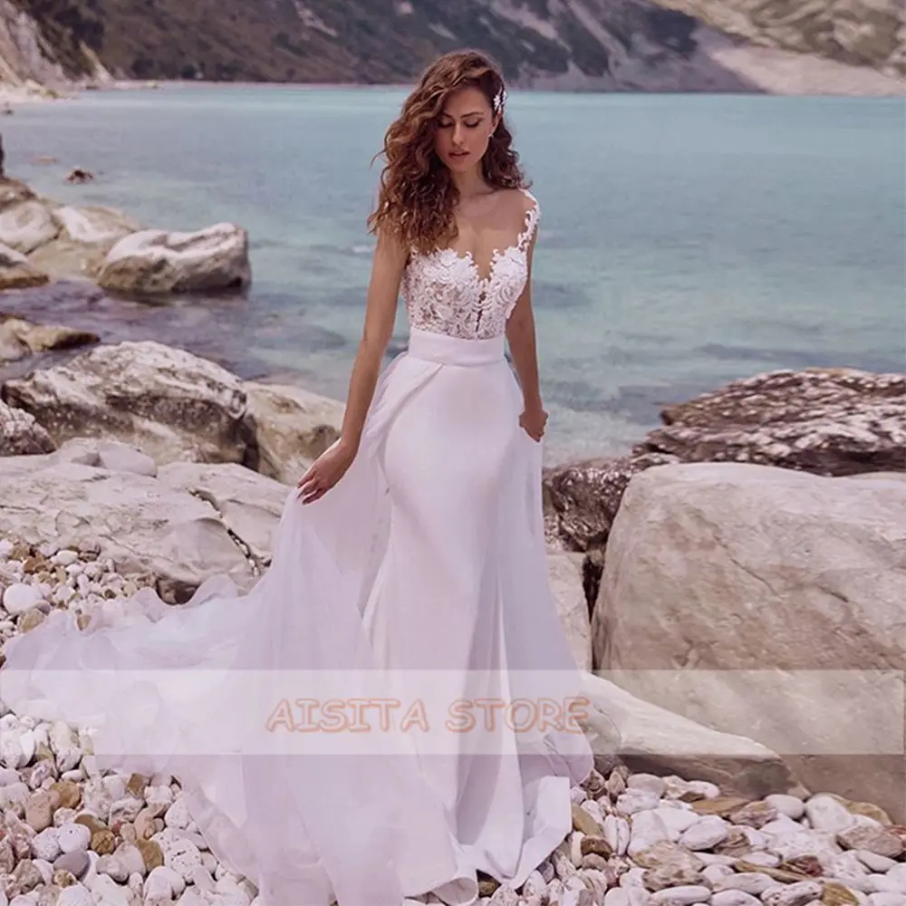 Элегантные свадебные платья принцессы с V-образным вырезом без рукавов Кружевная