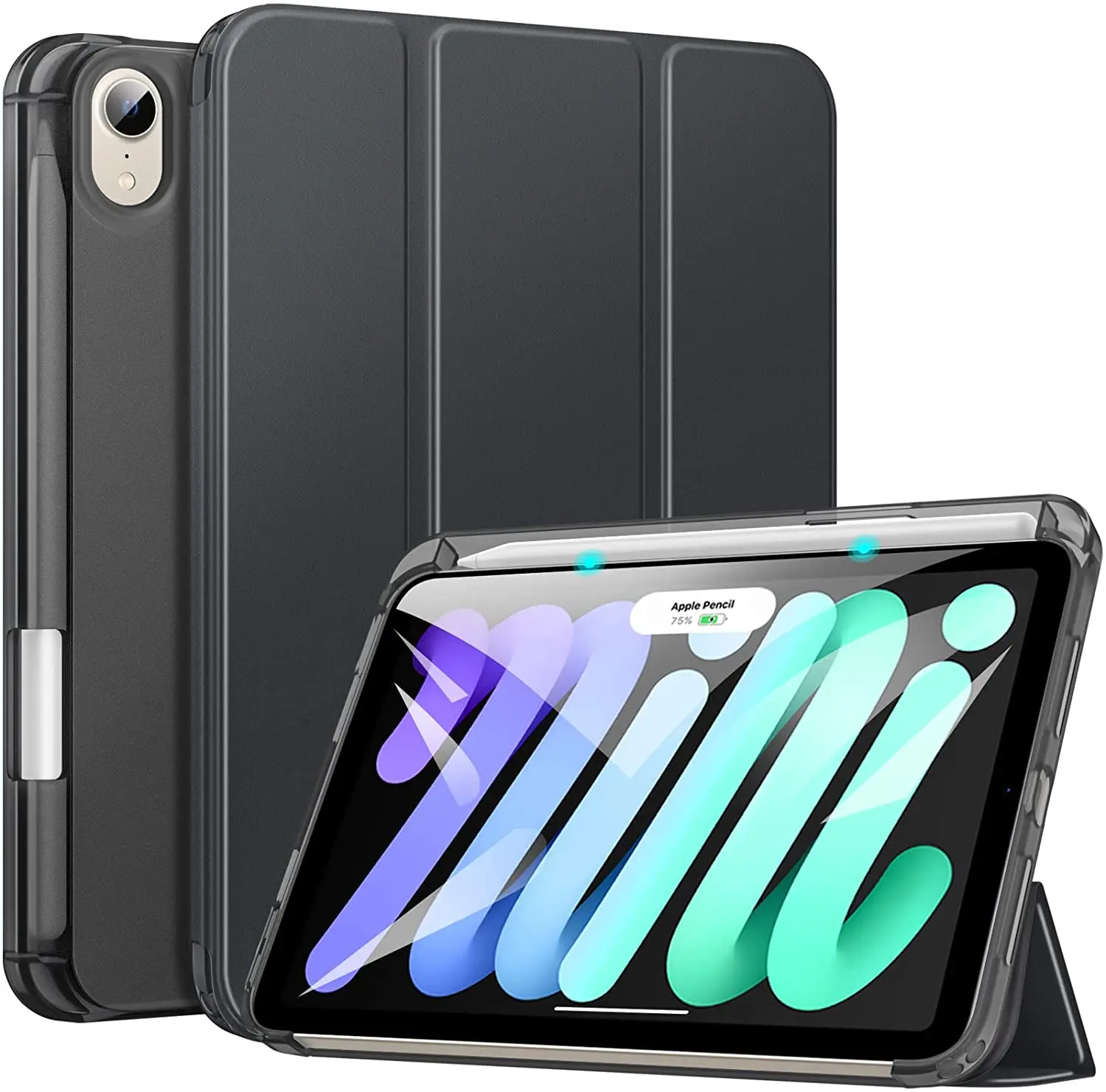 

Чехол Dadanism для iPad Mini 6 2021, чехол для iPad Mini 6-го поколения с держателем для карандашей, мягкий чехол из ТПУ с поддержкой зарядки Apple Pencil