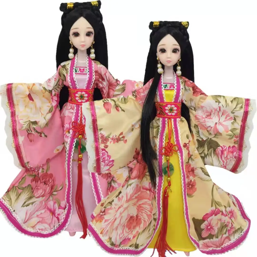 Древняя платья принцессы для куклы Барби, косплей традиционным китайским стилем костюма красоты, аксессуары для девочек 1/6 BJD, подарок девочке.