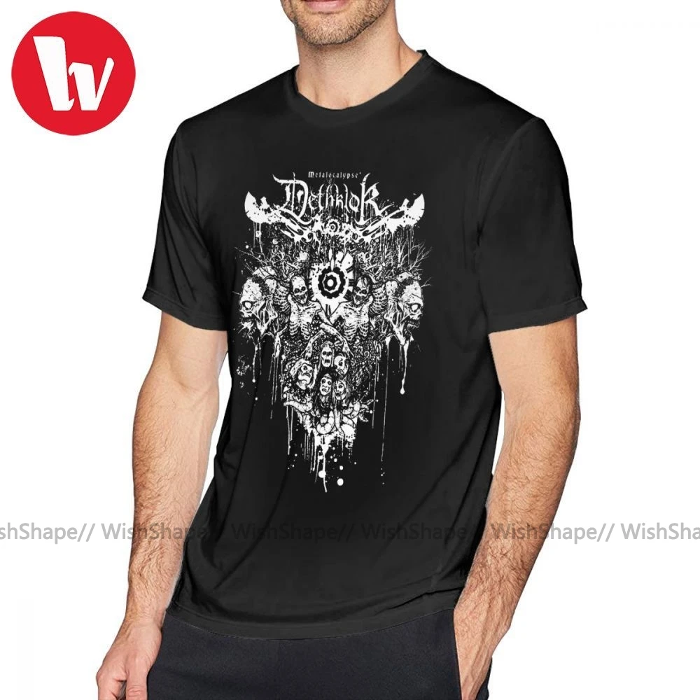 Cannibal Corpse T Shirt Dethklok Metalocalypse T-Shirt Mens Short-Sleeve Tee Shirt Printed Cotton Funny Fashion Plus size Tshirt