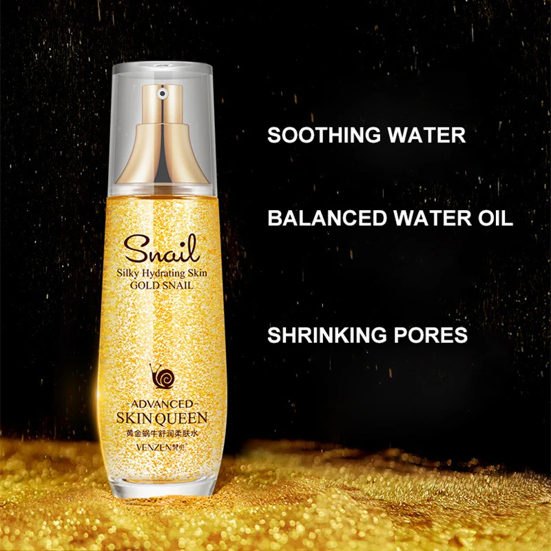 24K Gold Snail Тонер для лица подтяжки гиалуроновой кислотой против старения