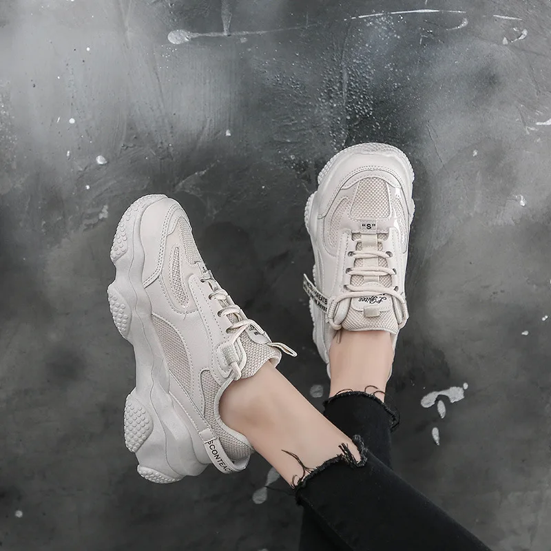 Весна 2020 новинка большие размеры Корейская повседневная спортивная обувь на