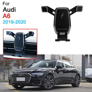 car phone holder air vent mount clip clamp mobile phone holder for audi a6 c8 accessories 2019 2020 free global shipping