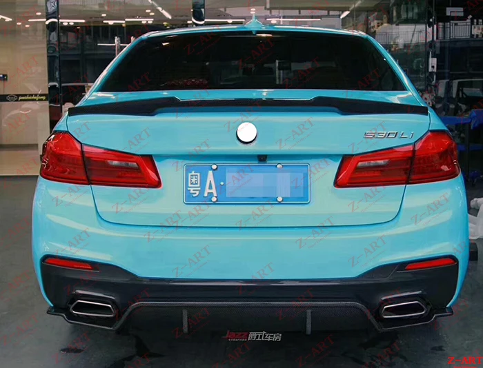 Z-ART для BMW G30 углеродное волокно задний диффузор 5 сзади сплиттер новый серии