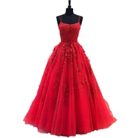 elegant red wedding dress with square neckline and thin straps sleeveless a line lace applique bridal gown vestidos de novia
